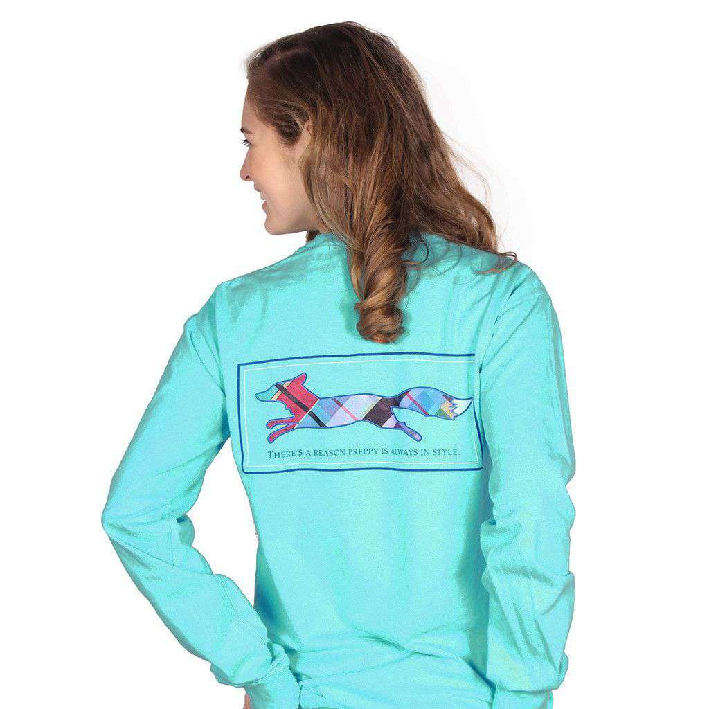 Longshanks Long Sleeve Tee Shirt in Lagoon Blue by Country Club Prep - Country Club Prep