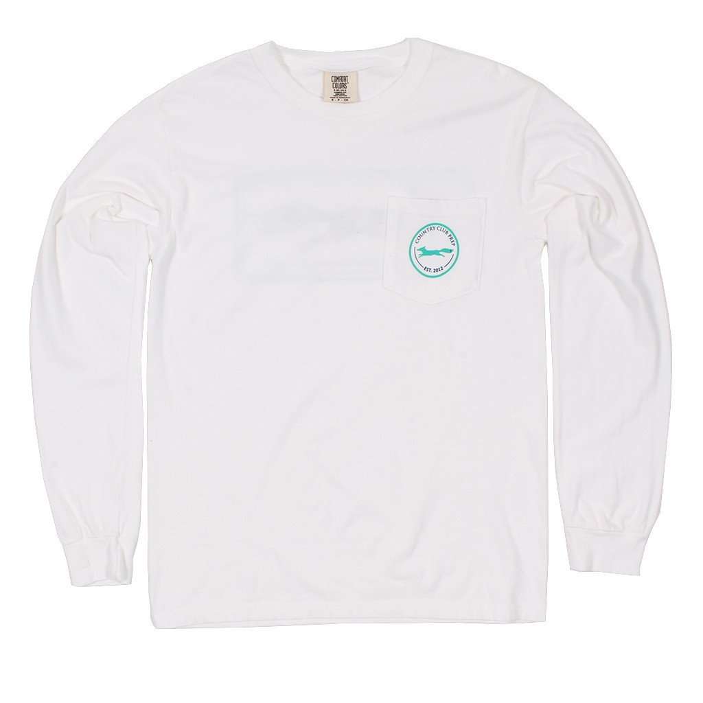 Longshanks Long Sleeve Tee Shirt in White by Country Club Prep - Country Club Prep