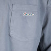 Longshanks Sewn Patch Long Sleeve Pocket Tee Shirt in Graphite by Country Club Prep - Country Club Prep