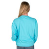 Longshanks Sewn Patch Long Sleeve Pocket Tee Shirt in Lagoon Blue by Country Club Prep - Country Club Prep