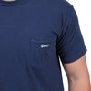 Longshanks Sewn Patch Short Sleeve Pocket Tee in Navy by Country Club Prep - Country Club Prep
