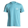 Louisiana Crawfish Short Sleeve Pocket Tee in Lagoon Blue by Live Oak - Country Club Prep