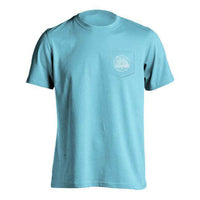 Louisiana Crawfish Short Sleeve Pocket Tee in Lagoon Blue by Live Oak - Country Club Prep