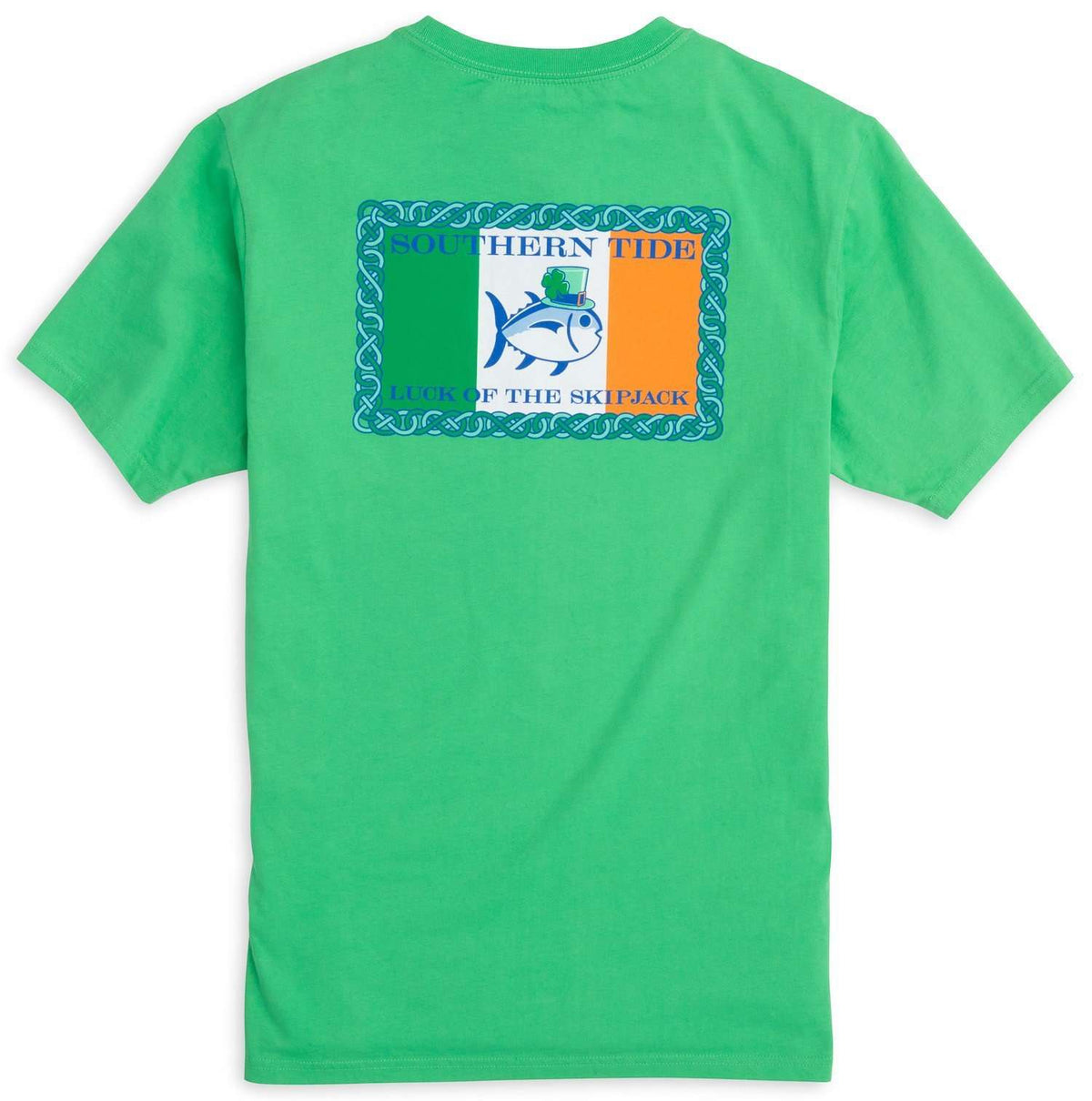 Luck of the Skipjack Pocket Tee Shirt in Irish Green by Southern Tide - Country Club Prep