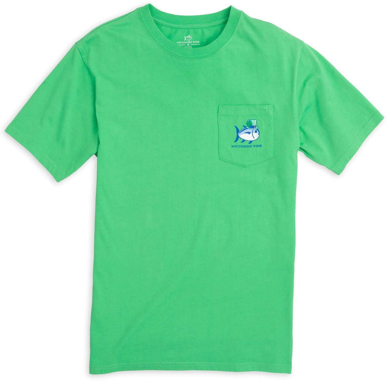 Luck of the Skipjack Pocket Tee Shirt in Irish Green by Southern Tide - Country Club Prep