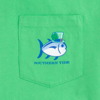 Luck of the Skipjack Pocket Tee Shirt in Irish Green by Southern Tide - Country Club Prep