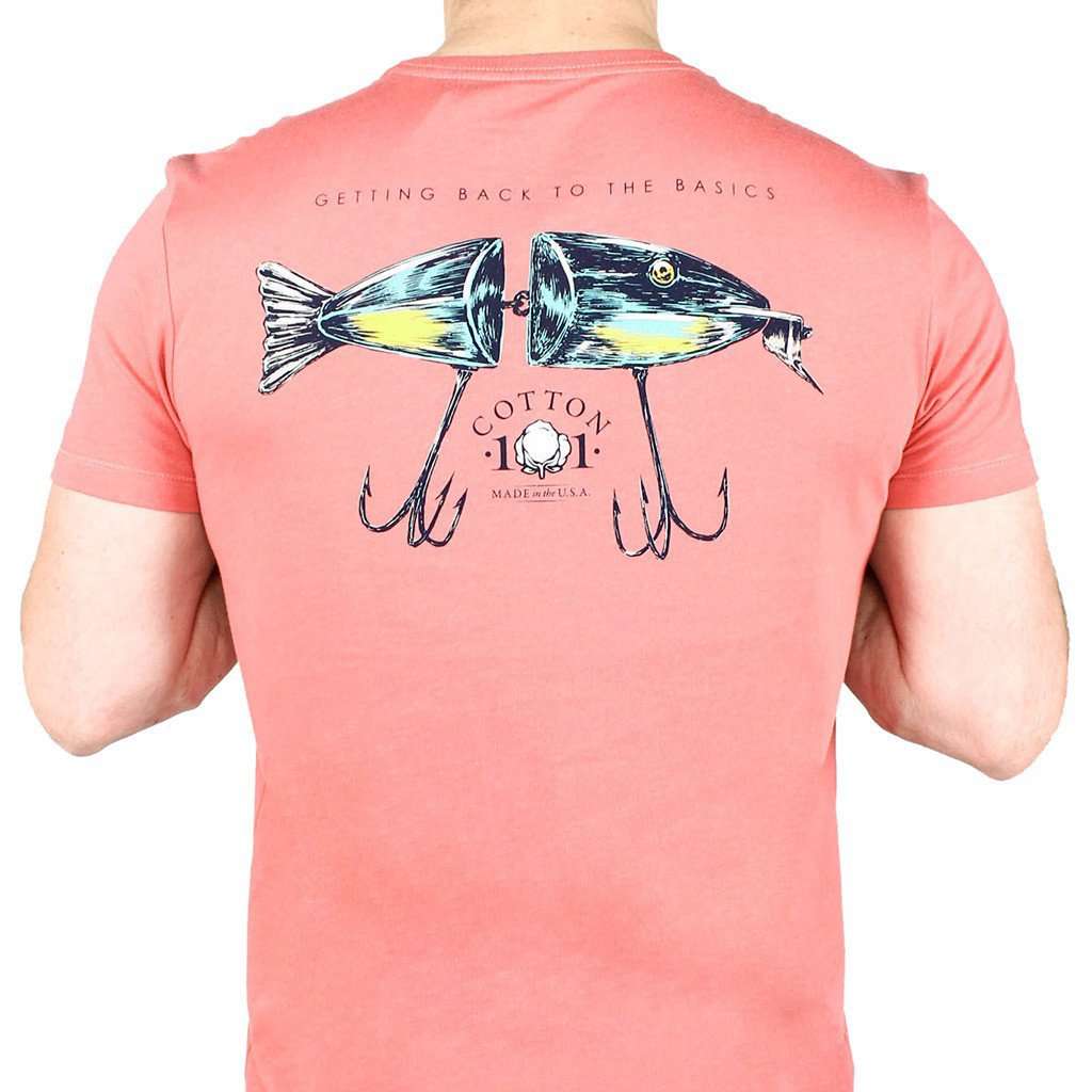 Lure Pocket Tee in Rustic Red by Cotton 101 - Country Club Prep