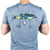 Lure Pocket Tee in Silver Blue by Cotton 101 - Country Club Prep