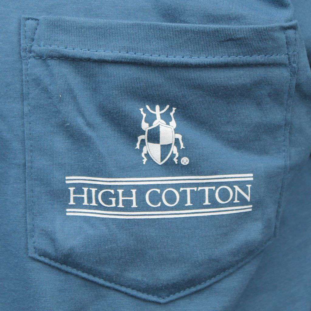 "Made in the South" Long Sleeve Pocket Tee in Navy by High Cotton - Country Club Prep