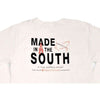 "Made in the South" Long Sleeve Pocket Tee in White by High Cotton - Country Club Prep