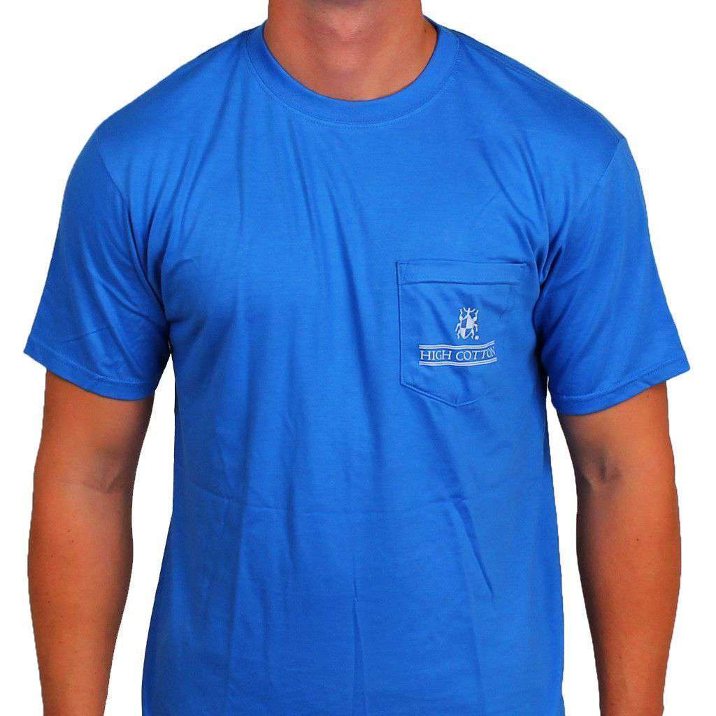 "Made in the South" Pocket Tee in Boardwalk Blue by High Cotton - Country Club Prep