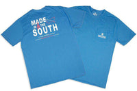 "Made in the South" Pocket Tee in Boardwalk Blue by High Cotton - Country Club Prep