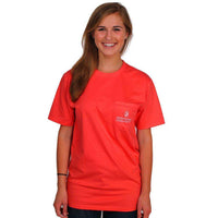 "Made in the South" Pocket Tee in Coral Red by High Cotton - Country Club Prep