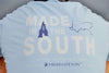 "Made in the South" Pocket Tee in Light Blue by High Cotton - Country Club Prep