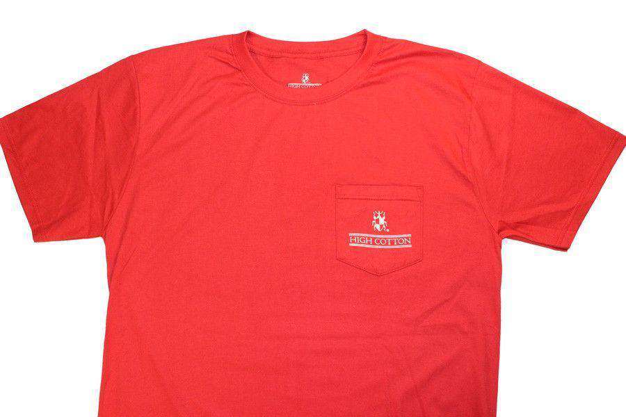 "Made in the South" Pocket Tee in Red by High Cotton - Country Club Prep