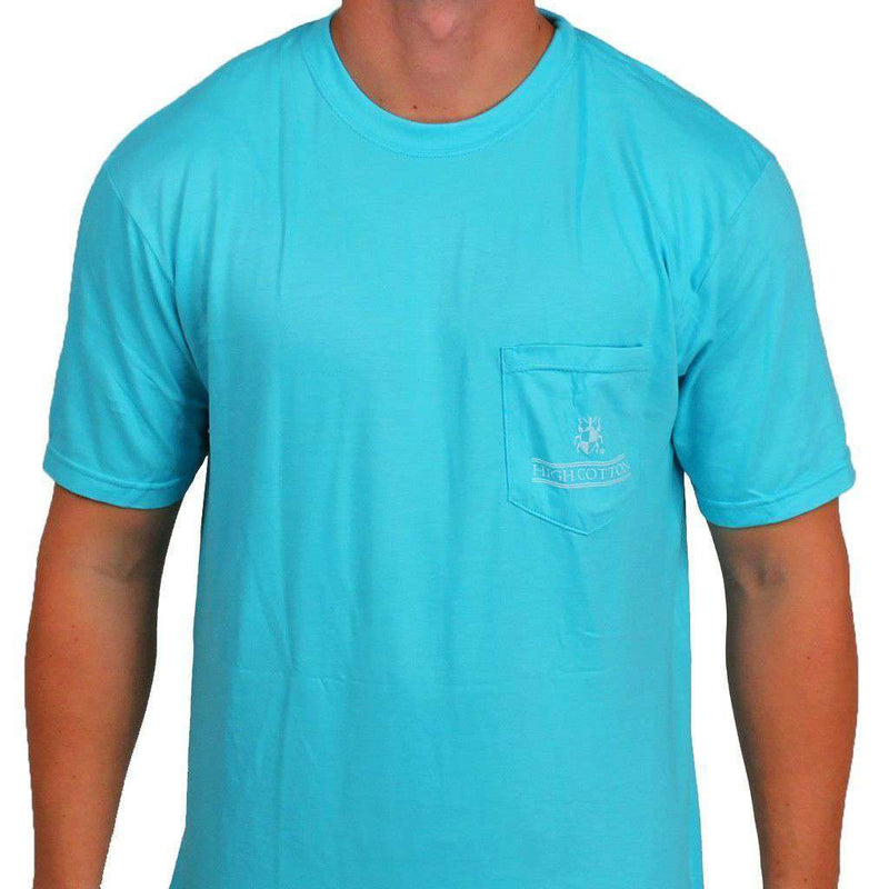 "Made in the South" Pocket Tee in Turquoise by High Cotton - Country Club Prep