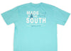 "Made in the South" Pocket Tee in Turquoise by High Cotton - Country Club Prep