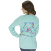 Madras Golf Cart Long Sleeve Tee in Chalky Mint by Country Club Prep - Country Club Prep