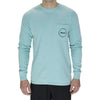 Madras Golf Cart Long Sleeve Tee in Chalky Mint by Country Club Prep - Country Club Prep