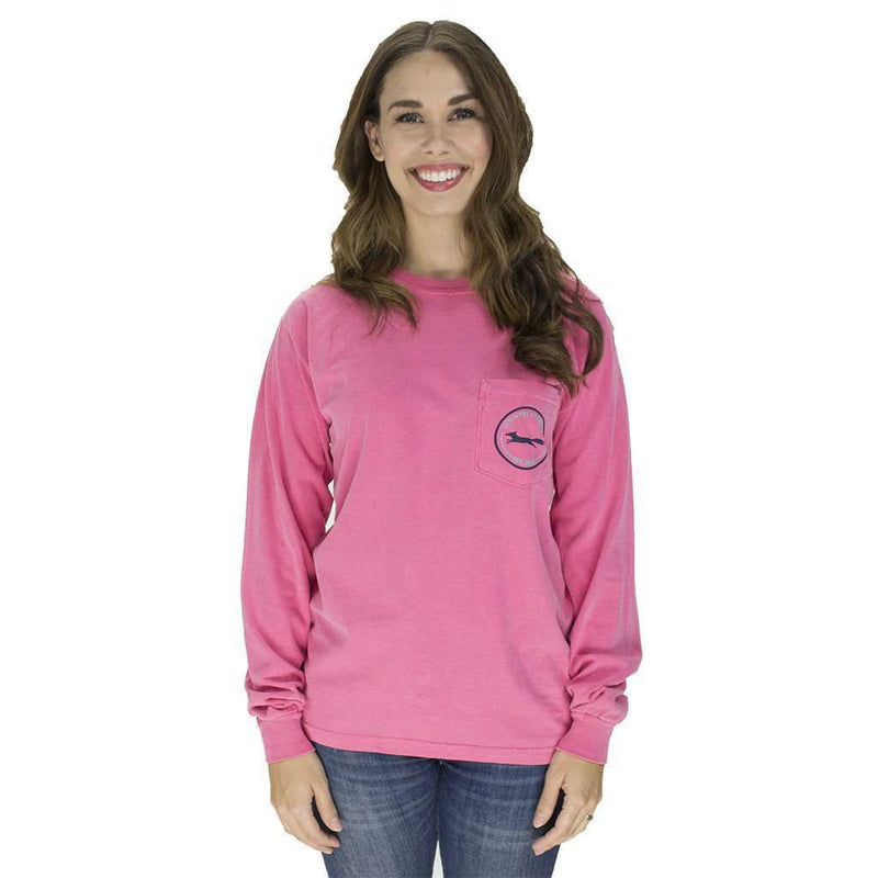 Madras Golf Cart Long Sleeve Tee in Crunchberry by Country Club Prep - Country Club Prep