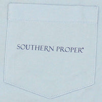 Magnolia Tee in Blue by Southern Proper - Country Club Prep