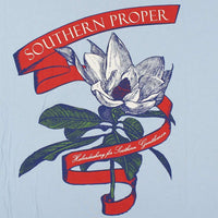 Magnolia Tee in Blue by Southern Proper - Country Club Prep
