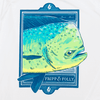 Mahi Close Up Long Sleeve Wicking Tee Shirt in White by Fripp & Folly - Country Club Prep