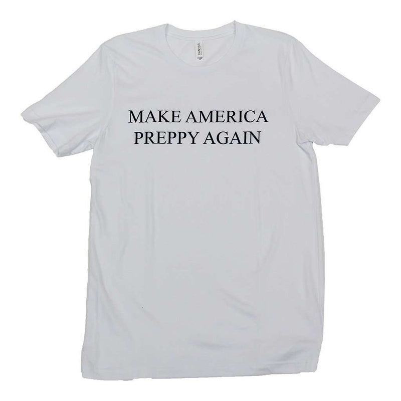 Make America Preppy Again Tee Shirt in White by Country Club Prep - Country Club Prep