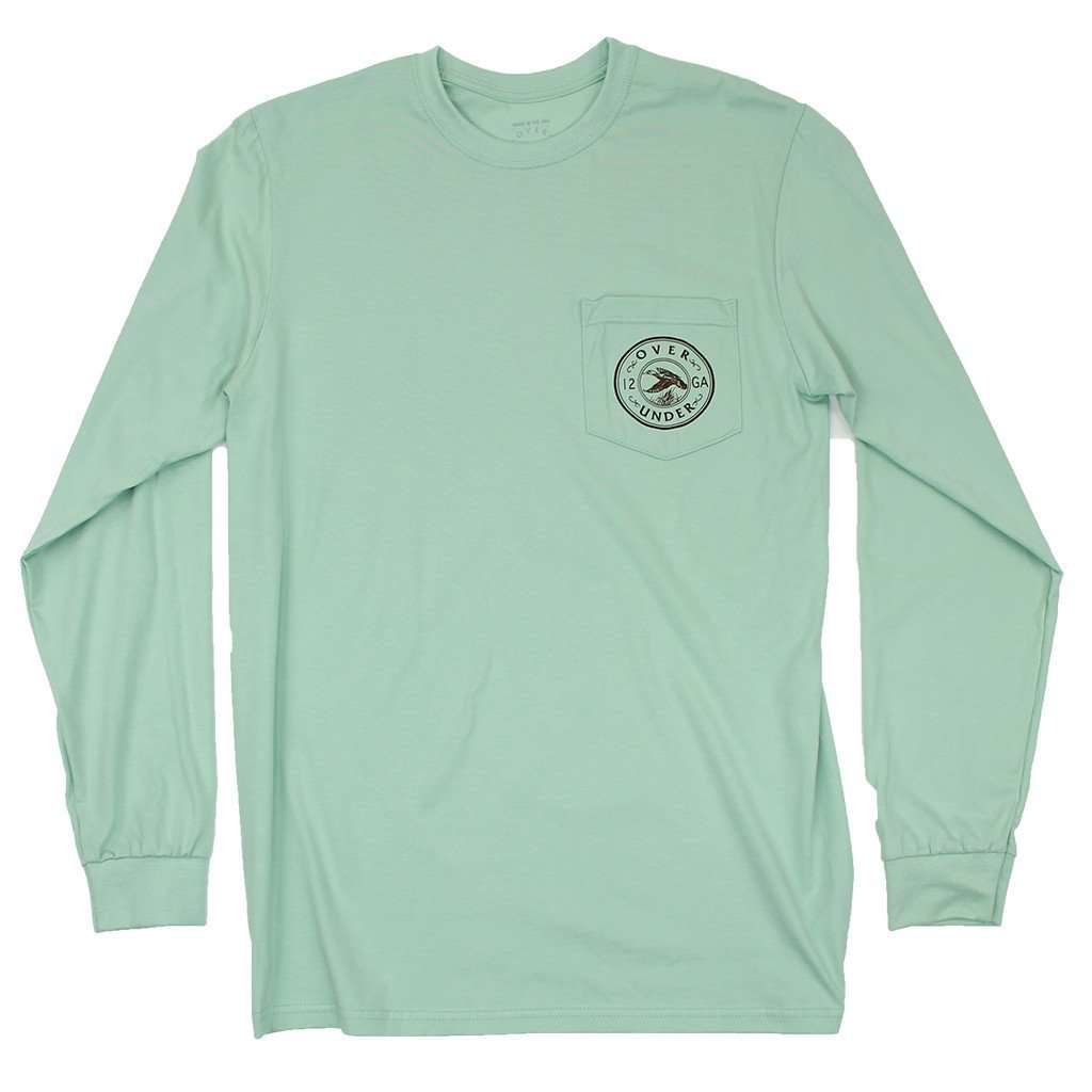 Over Under Clothing Mallard Shoot Long Sleeve Tee in Green Tea Country Club Prep