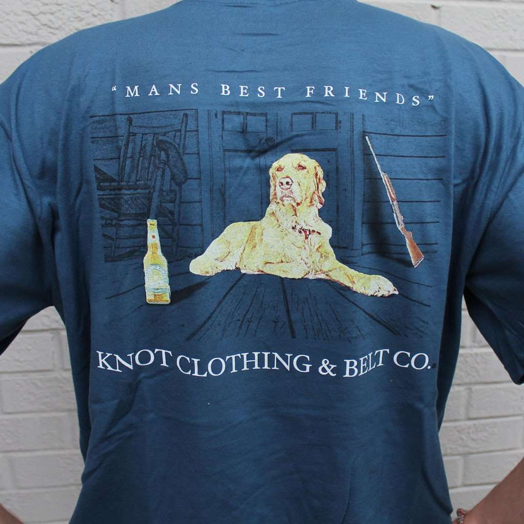 Man's Best Friend Pocket Tee in Navy by Knot Clothing & Belt Co. - Country Club Prep