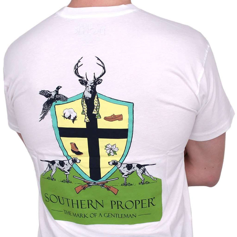 Mark of a Gentleman Tee in White by Southern Proper - Country Club Prep