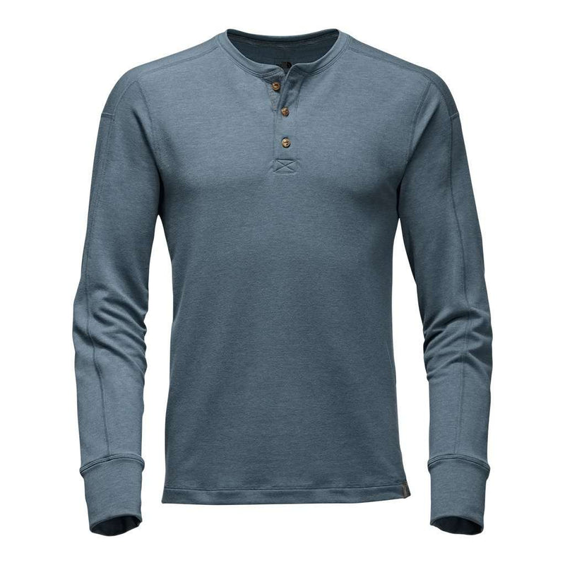 Men's Long Sleeve TNF™ Terry Henley in Conquer Blue by The North Face - Country Club Prep