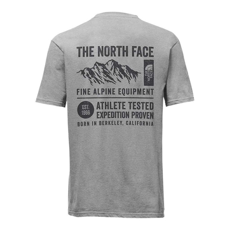 Men's Short Sleeve GPS Tri-Blend Tee in Light Grey Heather by The North Face - Country Club Prep