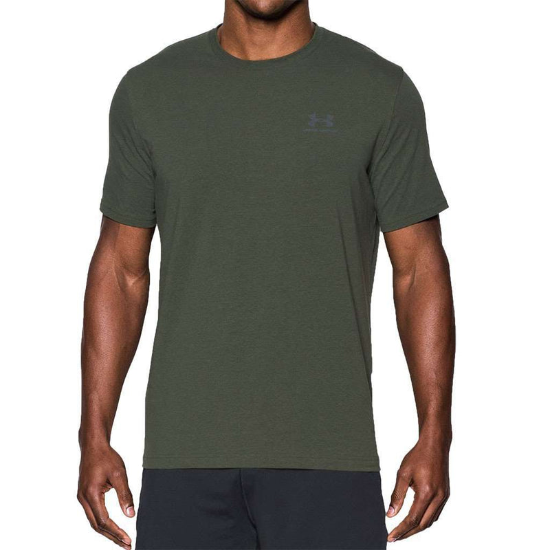 Under Armour Men's UA Charged Cotton® Sportstyle Tee in Dark Green ...