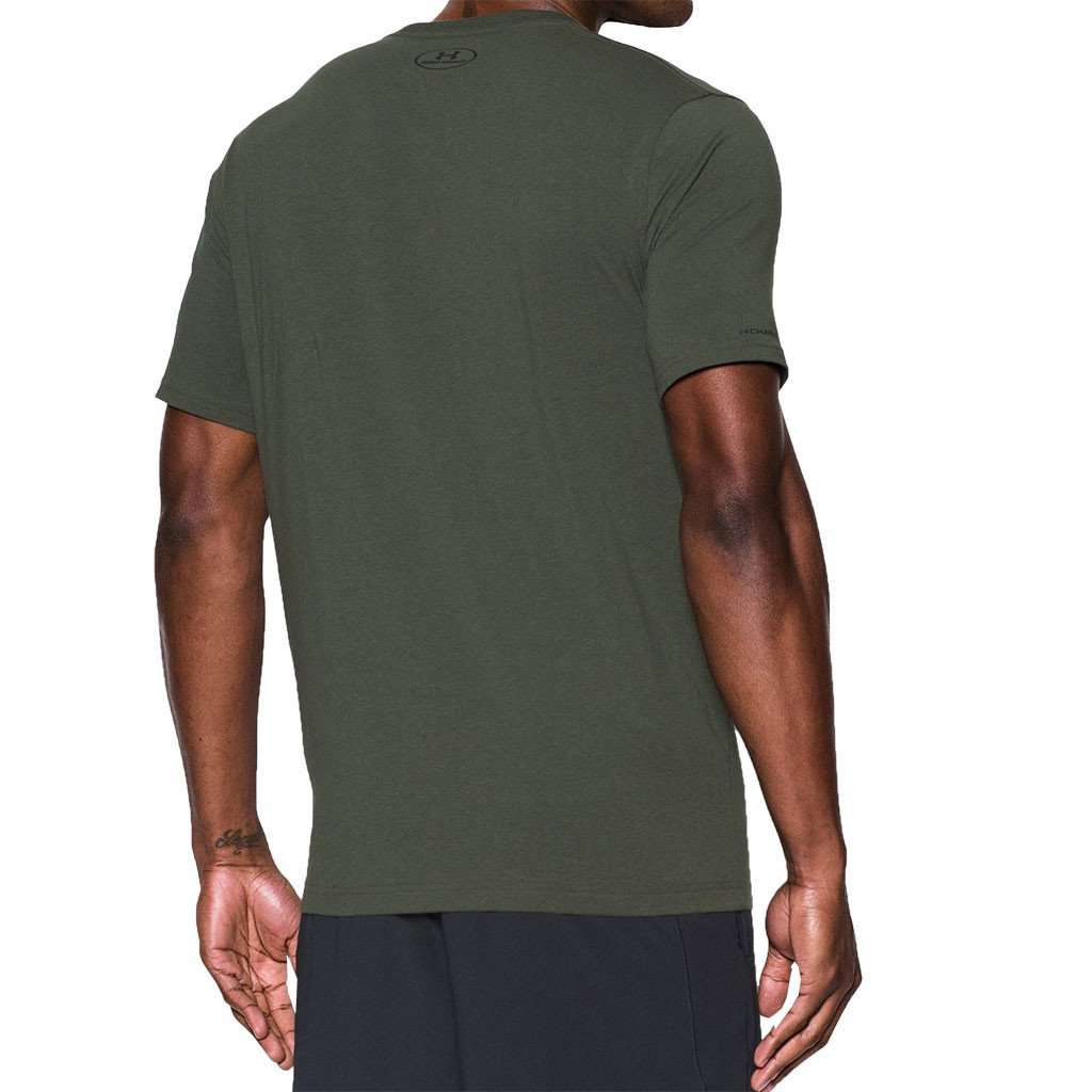 Men's UA Charged Cotton® Sportstyle Tee in Dark Green by Under Armour - Country Club Prep