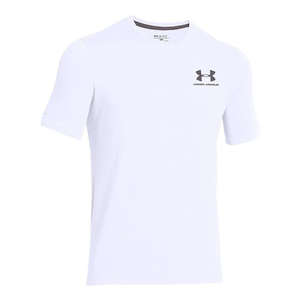 Men's UA Charged Cotton® Sportstyle Tee in White by Under Armour - Country Club Prep