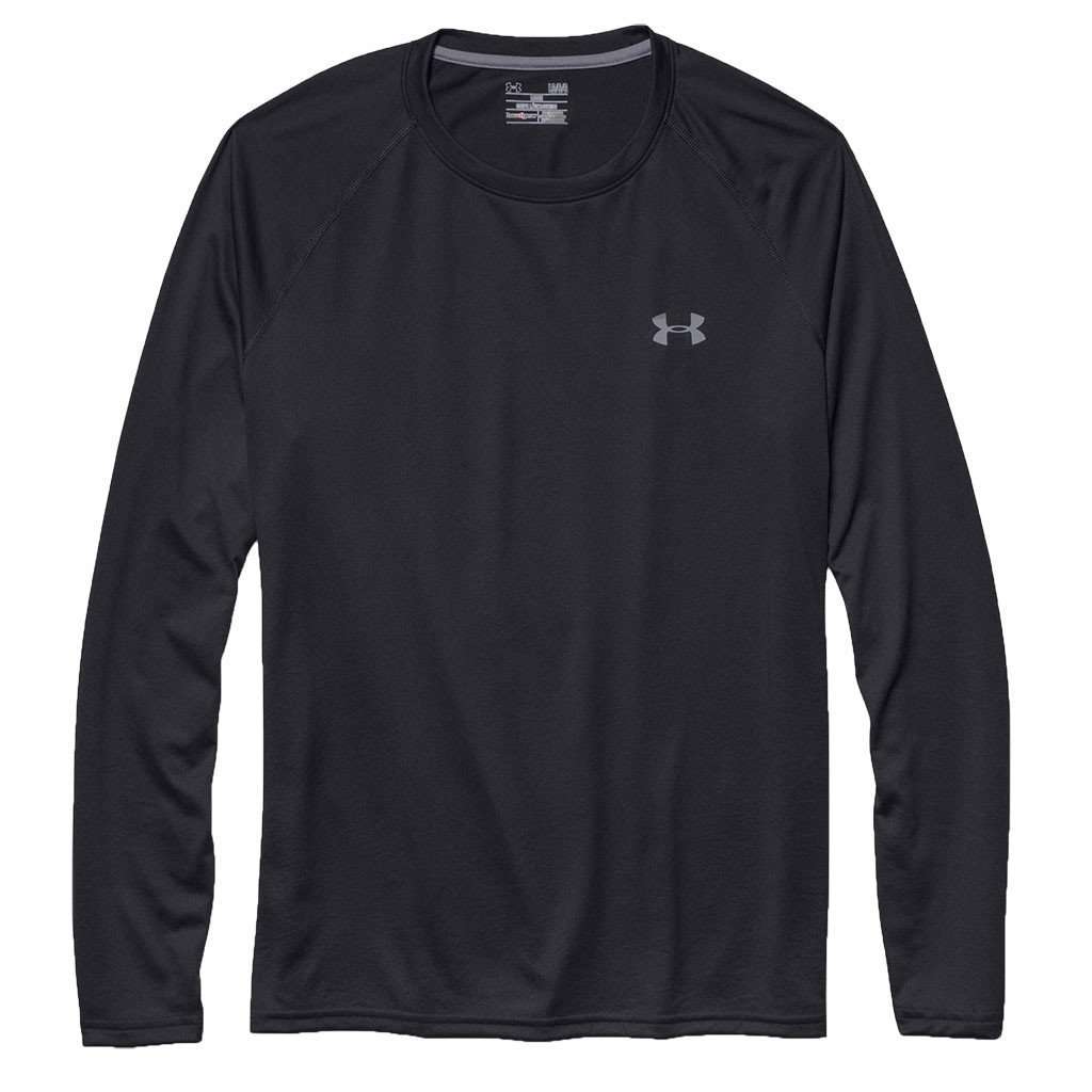 Men's UA Tech™ Long Sleeve T-Shirt in Black by Under Armour - Country Club Prep