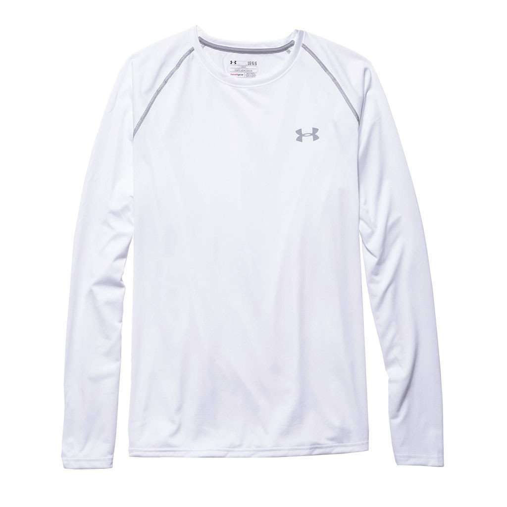 Men's UA Tech™ Long Sleeve T-Shirt in White by Under Armour - Country Club Prep