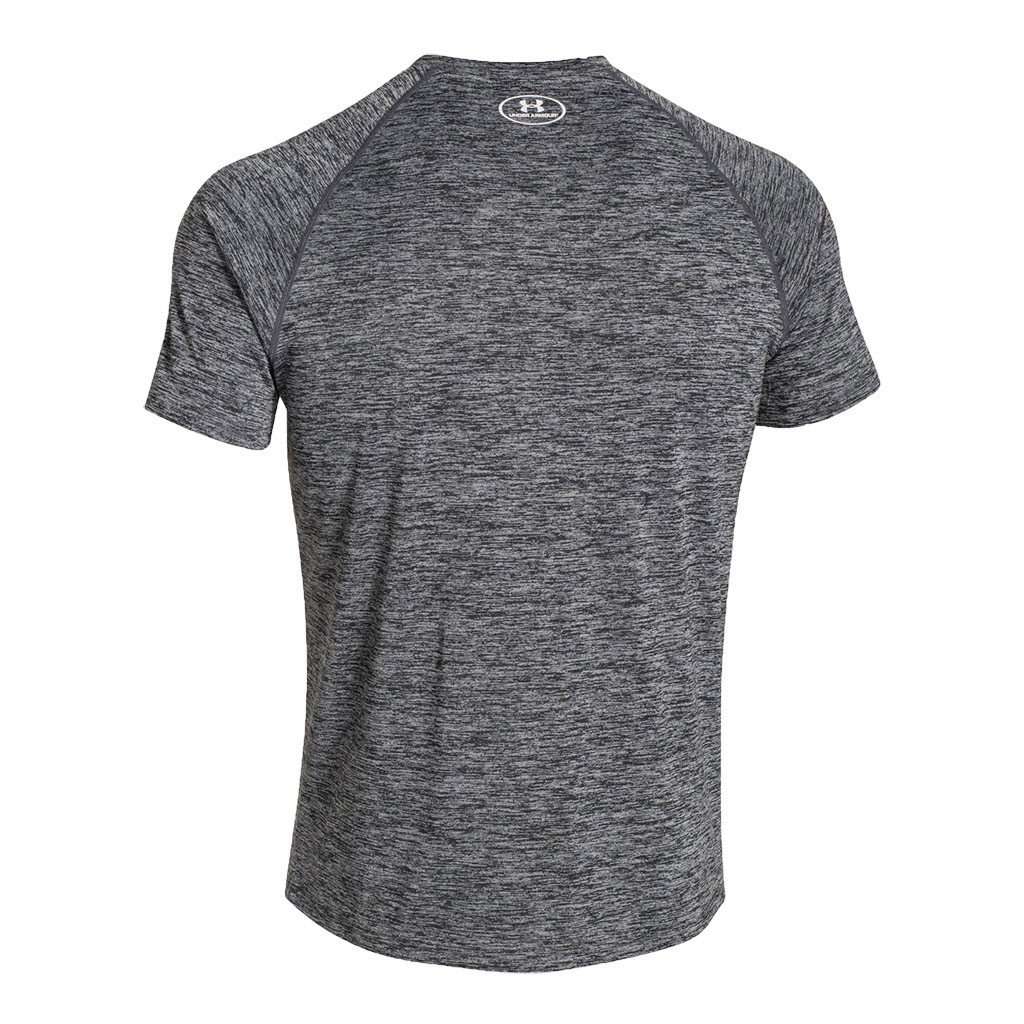 Men's UA Tech™ Short Sleeve T-Shirt in Black/White by Under Armour - Country Club Prep