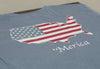 Merica Long Sleeve Tee in Weathered Blue by Rowdy Gentleman - Country Club Prep