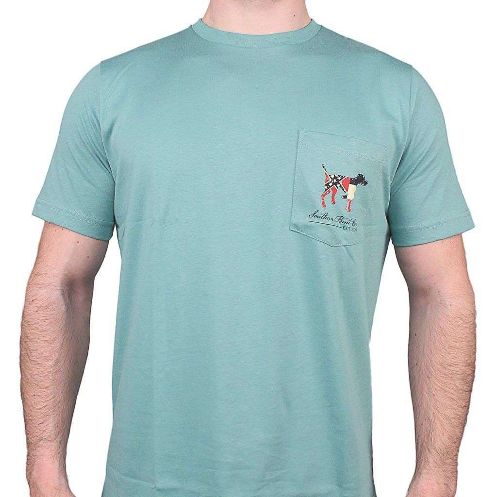 Mississippi SPC State Lines Tee in Ocean Green by Southern Point Co. - Country Club Prep