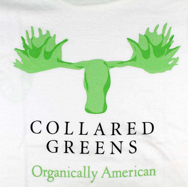 Moose Tee in White by Collared Greens - Country Club Prep