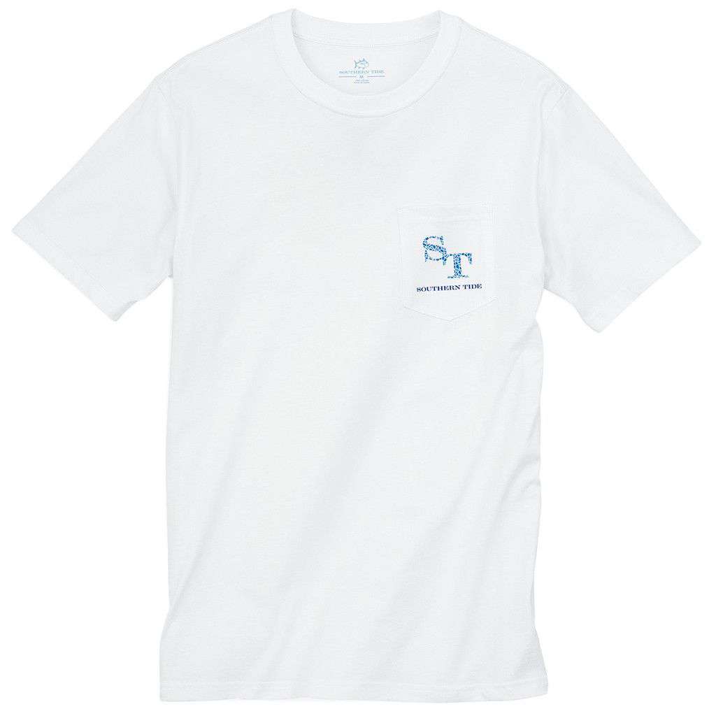 Mosaic Skipjack Tee Shirt in Classic White by Southern Tide - Country Club Prep