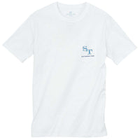 Mosaic Skipjack Tee Shirt in Classic White by Southern Tide - Country Club Prep