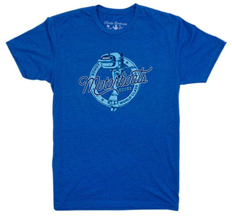 Motorboats Vintage Tee in Blue by Rowdy Gentleman - Country Club Prep