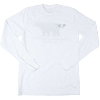 Mountain Bear Long Sleeve Tee in White by Collared Greens - Country Club Prep