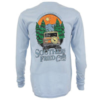 Mountain Calling Long Sleeve Tee Shirt in Chalky Blue by Southern Fried Cotton - Country Club Prep