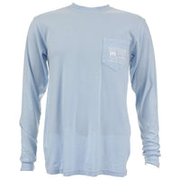 Mountain Calling Long Sleeve Tee Shirt in Chalky Blue by Southern Fried Cotton - Country Club Prep