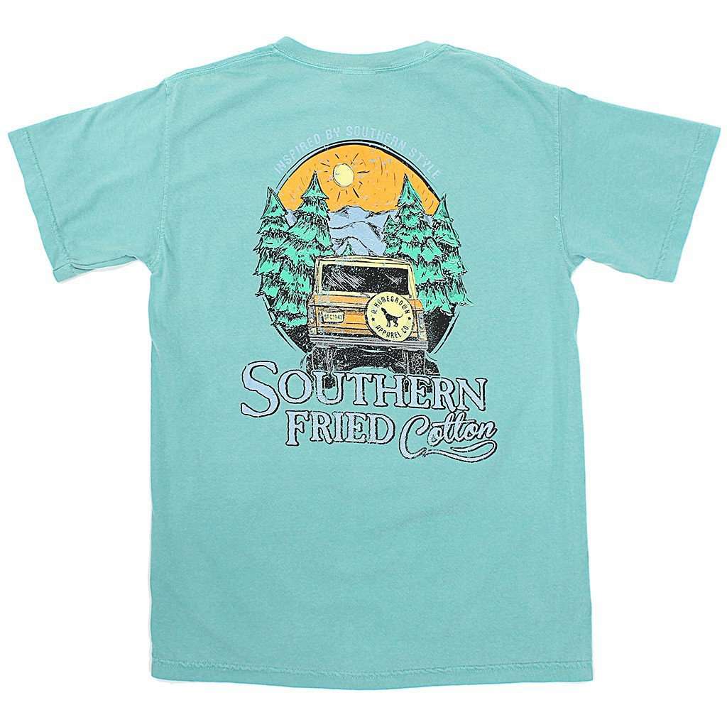 Mountain Calling Tee Shirt in Seafoam by Southern Fried Cotton - Country Club Prep