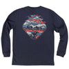Mountain Daze Long Sleeve Tee Shirt in Indigo by The Southern Shirt Co. - Country Club Prep
